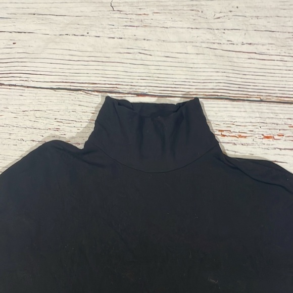 MAJESTIC Filatures Paris Nieman Marcus Black French Terry Turtleneck Dress 1 - Picture 9 of 10